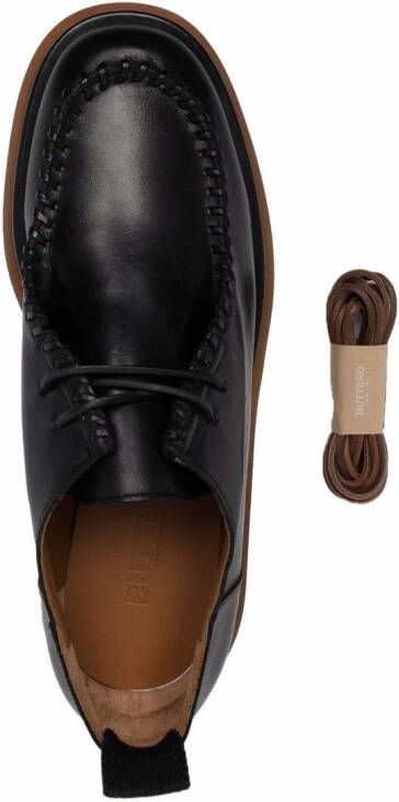 Buttero leather derby shoes Black