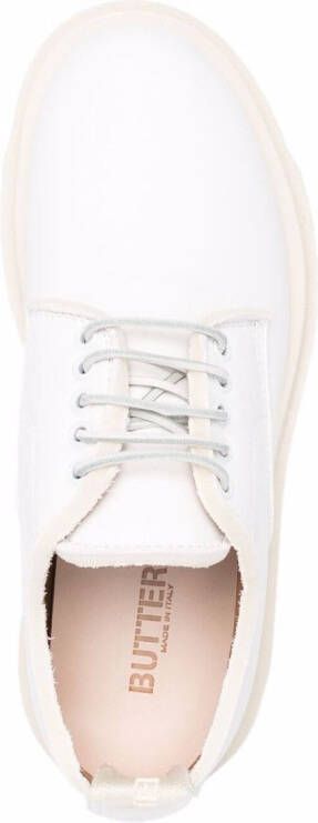Buttero leather Derby shoes White