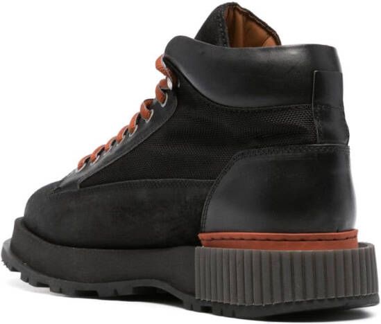 Buttero logo-debossed leather boots Black
