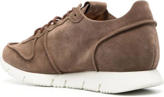 Buttero logo-patch leather sneakers Brown