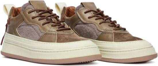 Buttero panelled lace-up sneakers Neutrals