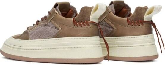 Buttero panelled lace-up sneakers Neutrals
