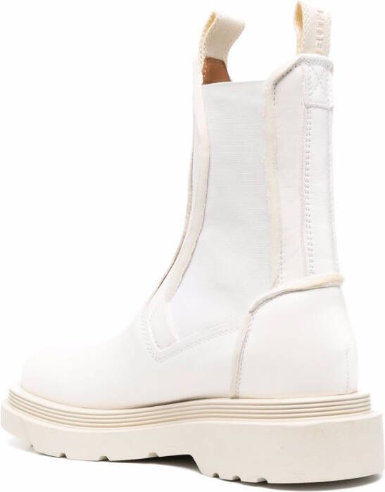 Buttero panelled leather Chelsea boots White