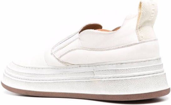 Buttero panelled leather slip-on sneakers White