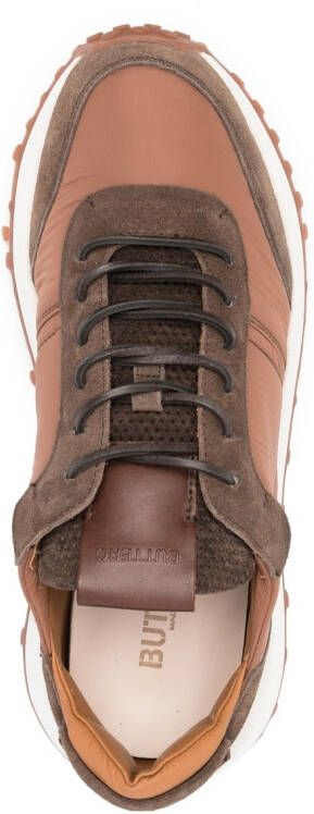 Buttero panelled low-top sneakers Brown