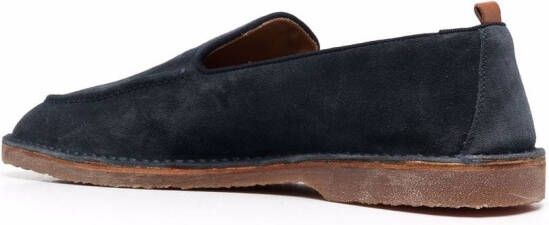 Buttero round-toe suede loafers Blue