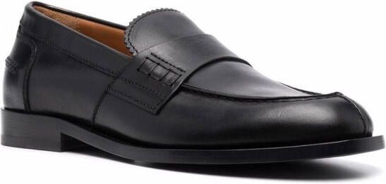 Buttero shark tooth-tongue loafers Black