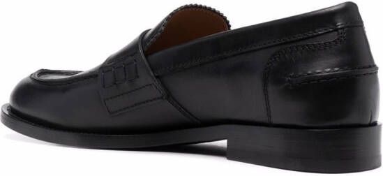 Buttero shark tooth-tongue loafers Black