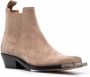 Buttero square-toe suede ankle boots Brown - Thumbnail 2