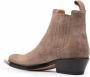 Buttero square-toe suede ankle boots Brown - Thumbnail 3