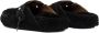 Buttero stitched suede slippers Black - Thumbnail 3