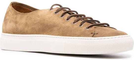Buttero suede lace-up trainers Neutrals
