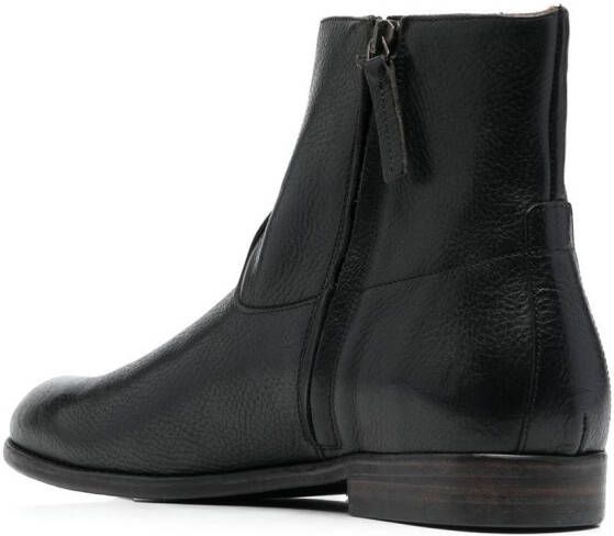 Buttero zipped ankle boots Black