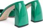 BY FAR 100mm Michele leather mules Green - Thumbnail 3