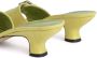 BY FAR 55mm Elton crocodile-embossed leather mules Green - Thumbnail 3