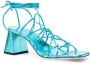 BY FAR Alexander 70mm leather sandals Blue - Thumbnail 2