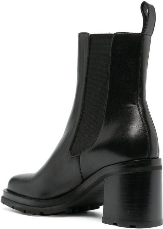 BY FAR ankle-length 80mm leather boots Black