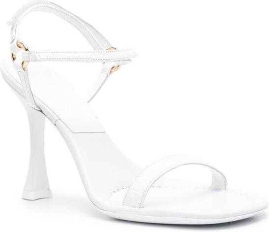 BY FAR ankle-strap detail sandals White