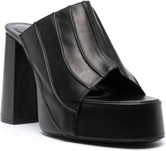 BY FAR Brad 120mm platform mules Black