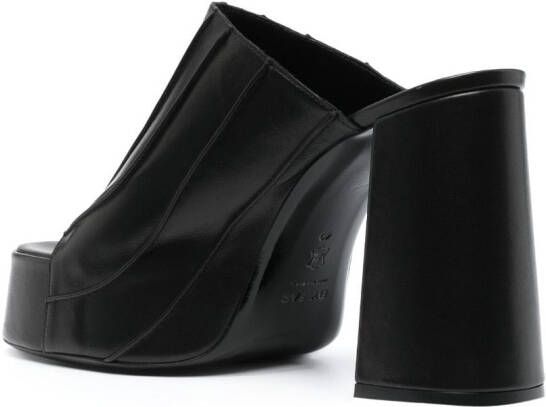 BY FAR Brad 120mm platform mules Black