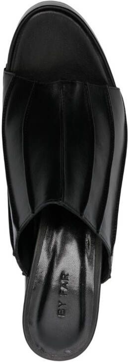 BY FAR Brad 120mm platform mules Black