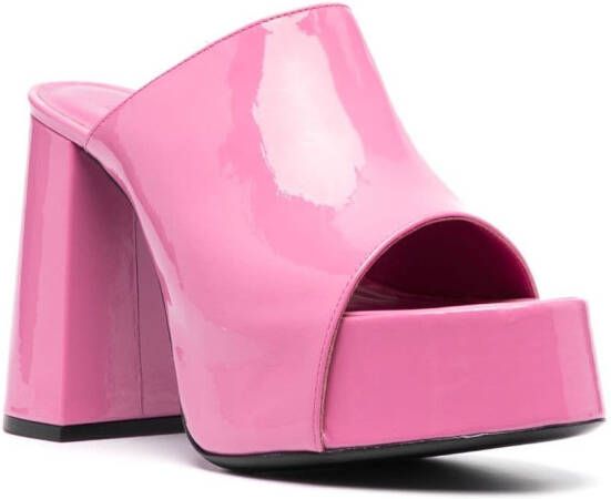 BY FAR Brad 120mm platform sandals Pink