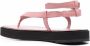 BY FAR Cece grained-leather sandals Pink - Thumbnail 3