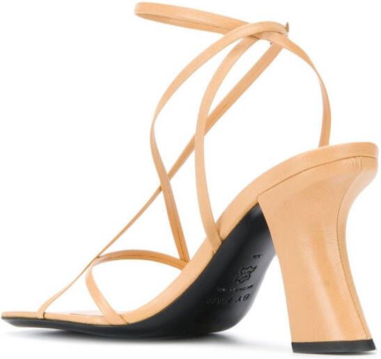 BY FAR curved heel sandals Neutrals
