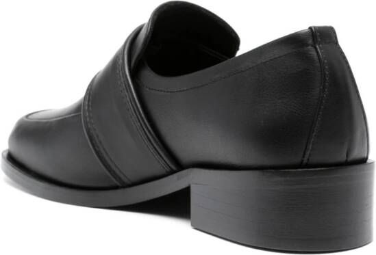 BY FAR Cyril 40mm leather loafers Black