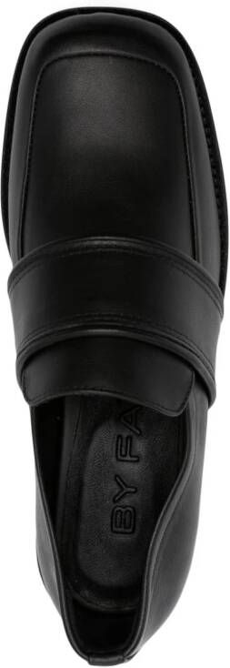 BY FAR Cyril 40mm leather loafers Black