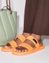 BY FAR Easy leather sandals Orange - Thumbnail 3