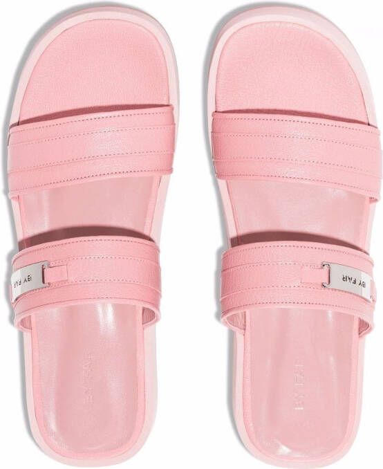 BY FAR Easy leather sandals Pink