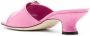 BY FAR Elton 55mm crocodile-embossed leather mules Pink - Thumbnail 3