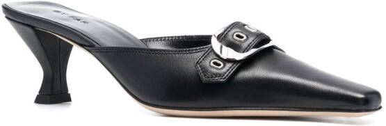 BY FAR Evelyn leather mules Black