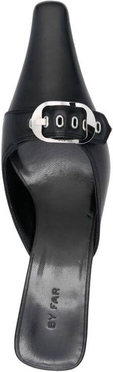BY FAR Evelyn leather mules Black