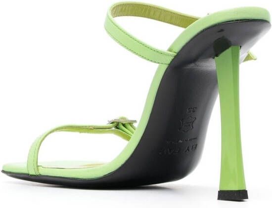 BY FAR Flick 90mm sandals Green