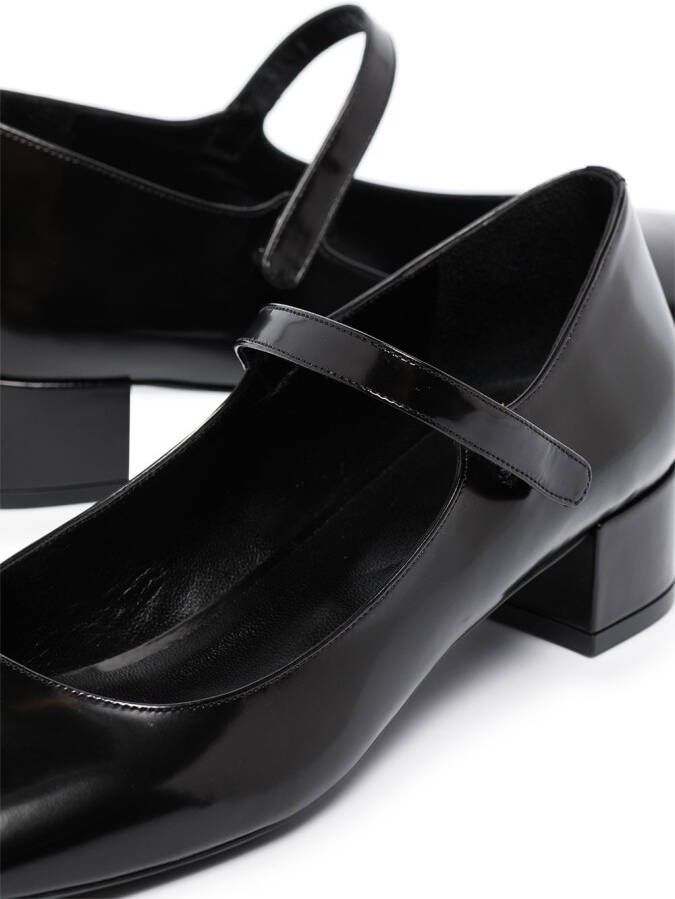 BY FAR Ginny 45mm leather Mary Jane pumps Black