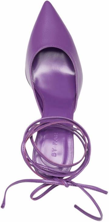 BY FAR Jen lace-up 100mm pumps Purple