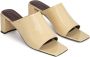BY FAR Katya Parchment 60mm leather mules Neutrals - Thumbnail 2