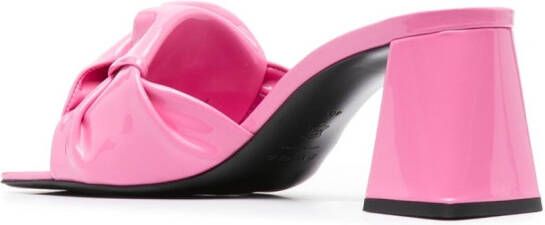 BY FAR knot-detail mules Pink