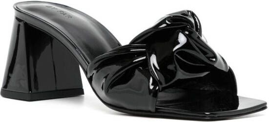 BY FAR Lamar 70mm knotted mules Black