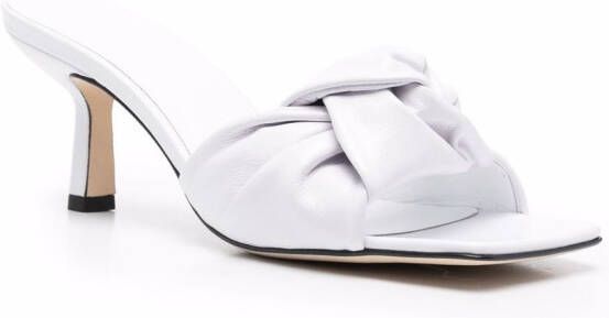 BY FAR Lami knot-strap sandals White