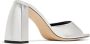 BY FAR Michele 100mm metallic leather mules Silver - Thumbnail 3