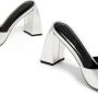 BY FAR Michele 100mm metallic leather mules Silver - Thumbnail 4