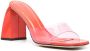 BY FAR Michele 100mm patent-leather mules Orange - Thumbnail 2