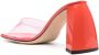 BY FAR Michele 100mm patent-leather mules Orange - Thumbnail 3