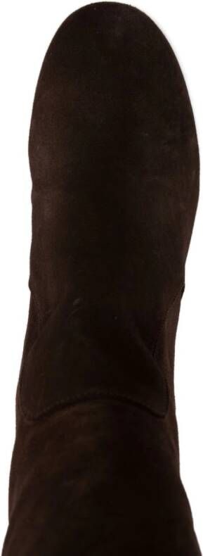 BY FAR Miller 70mm suede boots Brown