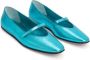 BY FAR Molly leather ballerina shoes Blue - Thumbnail 2