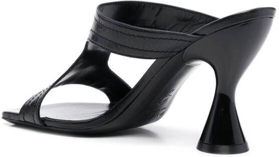 BY FAR open-toe slip-on sandals Black