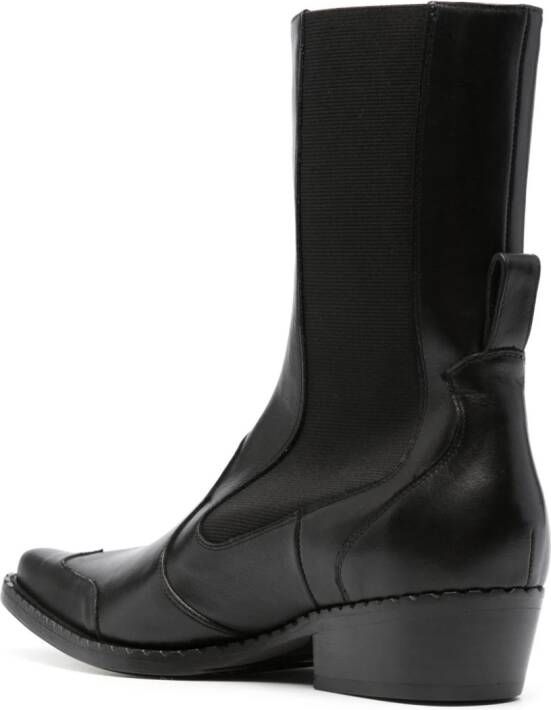 BY FAR Otis 40mm leather boots Black
